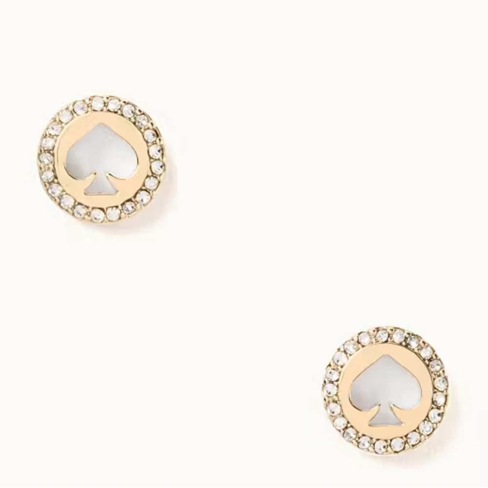 Kate Spade Spot The Spade Pave Halo Spade Studs